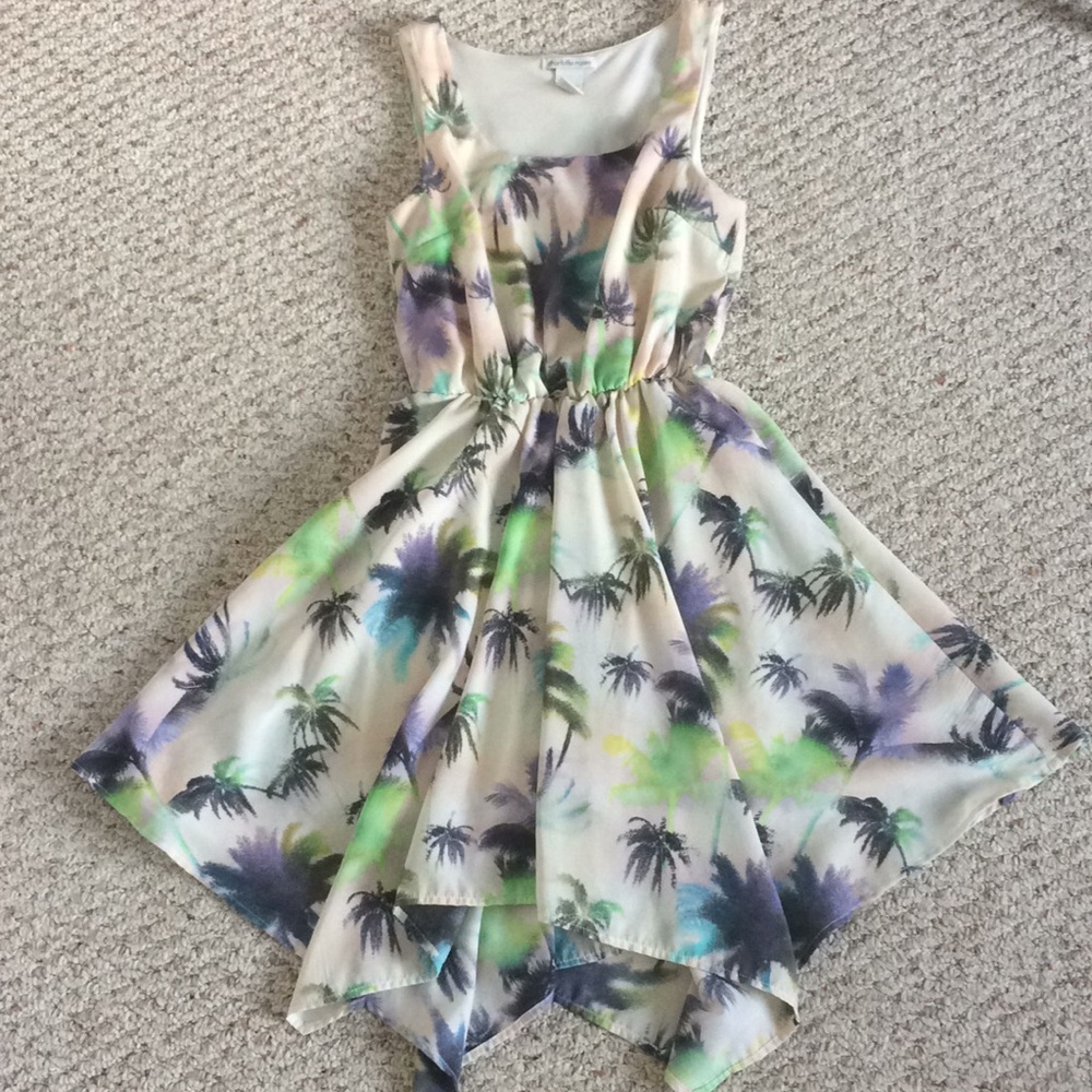Silky tropical sundress☀️